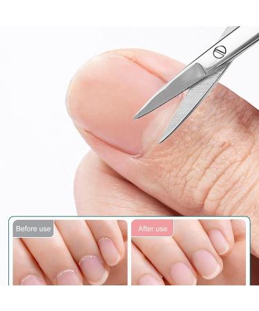 Cuticle Nail Scissors Curved Blade Professional Stainless Steel Beauty Scissors for Manicure Pedicure Eyebrows Nose Hair Trimming Beauty Grooming Thick Toenails - Buy Online on GoSupps.com