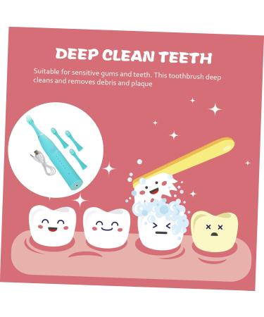 Hoement Electric Children's Toothbrush Set - Portable & Kid-Friendly Oral Care Accessories - Blue 1 Pack - Buy Online on GoSupps.com