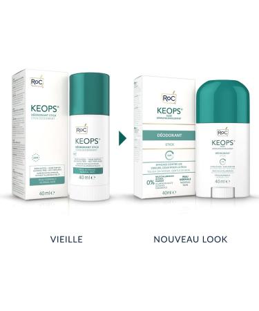 RoC - KEOPS Deodorant Stick - 24 Hours Effectiveness - For All Skin Types - Alcohol-Free Fragrance-Free and Aluminum Salt-Free - 40 ml - Buy Online on GoSupps.com
