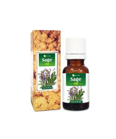 SAGE Oil 100% Natural Pure Undiluted Uncut Essential Oil 15ml SAGE 15 ml (Pack of 1)