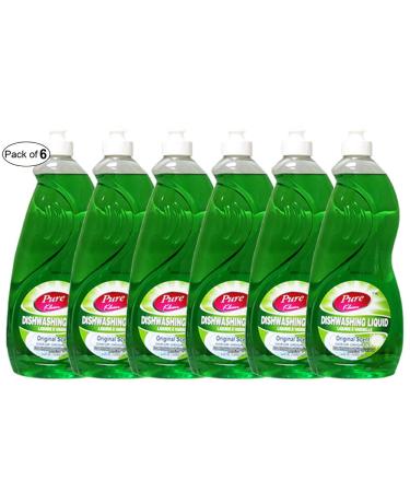 Pure Dishwashing Liquid Original Scent(1L) (Pack of 6)