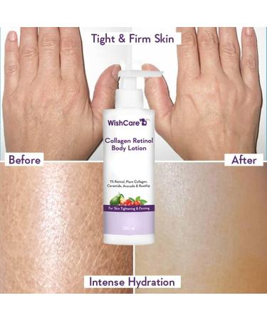 Wish Care Collagen 1% Retinol Body Lotion - Skin Tightening & Firming | Niacinamide Ceramide Rosehip & Avocado | For Men & Women | 200ml | International Shipping - Buy Online on GoSupps.com