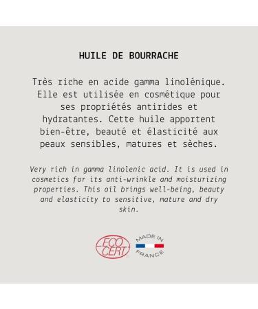 MY COSMETIK - Borage vegetable oil - BIO AB From organic farming - 100% pure and natural - Made in France - Anti-aging and anti-wrinkle care - 50 ml - Buy Online on GoSupps.com
