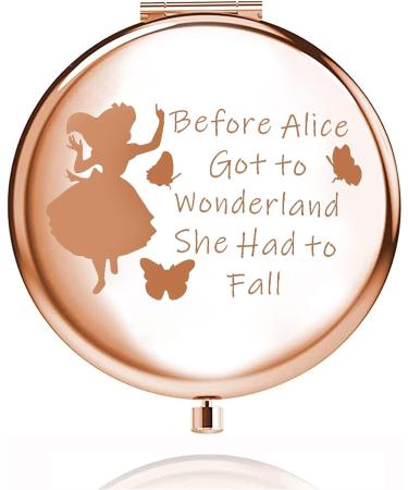 FEELMEM Cartoon Compact Mirror - Alice Inspired Gift Before Alice Got to Wonderland (Before Alice-Mirror) - Buy Online on GoSupps.com