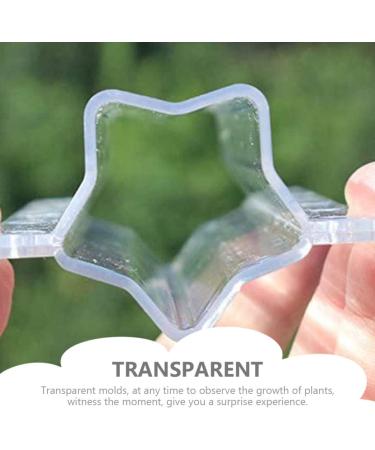 POPETPOP 10 Pcs Shaped Growth Mold Plastic Growth Mold Vegetable Mould Suit Melon Forming Molds Fruit Growing Suits for Growth Forming Mold Star Mold Fruit Tree Cucumber Child Transparent Colorx5pcs 20x6.5cmx5pcs - Buy Online on GoSupps.com