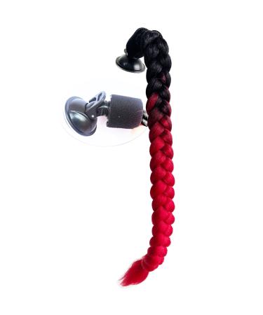 3T-SISTER Helmet Braids Gradient Ramp Helmet Ponytail Helmet Hair with Suction Cup Hair Accessories for Motorcycle Bicycle 1 PCS 24 inch A04