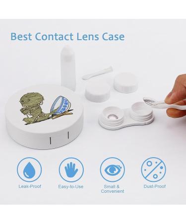 Buy Lamian Noodles Cute Contact Lens Case - Portable Round Storage Box Kit with Mirror for Travel & Outdoor Use - Buy Online on GoSupps.com