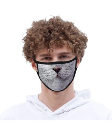 Funny 3D Animal Print Anti Pollution Mouth Covers Cotton Half Face Mouth Reusable Dustproof Washable Facial Decoration Quick-drying Dustproof Keep Warm Caps Sports Scarf - Buy Online on GoSupps.com