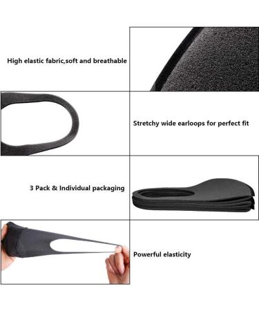 5PCS Reusable Cotton Fabric Fashion Protective Unisex Black Dust Cotton Washable - Buy Online on GoSupps.com