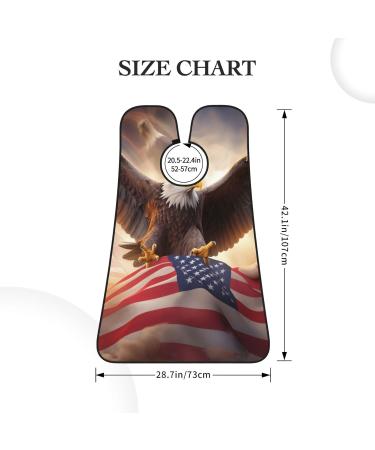 American Flag Print Beard Bib Apron - Non-Stick Hair Catcher for Men | Perfect Shaving Gifts - One Size Black - Buy Online on GoSupps.com
