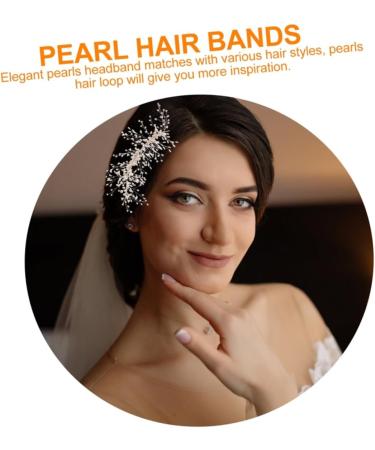 Housoutil Braided Pearl Hair Comb Wedding Hair Comb Diamond Headpiece Hair Clip for Wedding Flower Hair Pins Bridal Headpiece Rhinestone Headpiece Iron Wire White Hair up Bride Modeling - Buy Online on GoSupps.com