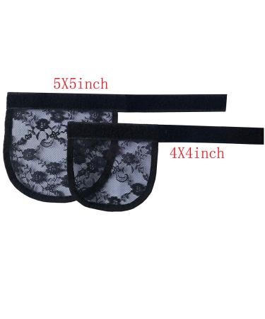 Blizzard Magic Buckle Lace Base for Ponytail 5X5 inch (Pack of 3) - Black Hair Accessory for Ponytail Making - Buy Online on GoSupps.com