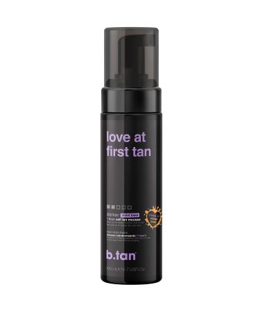 b.tan Darker Self Tanner | Love At First Tan - Fast, 1 Hour Sunless Tanner Mousse, Violet-Based, Knocks Out Orange Tones, No Fake Tan Smell, No Added Nasties, Vegan, Cruelty Free, 6.7 Fl Oz