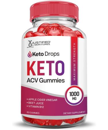Justified Laboratories Keto Drops Keto ACV Gummies Advanced Formula 1000MG Keto Drops Keto Gummies Apple Cider Vinegar Formulated with Pomegranate Beet Juice Powder B12 Vegan Non GMO 60 Gummys 60 Count (Pack of 1) - Buy Online on GoSupps.com
