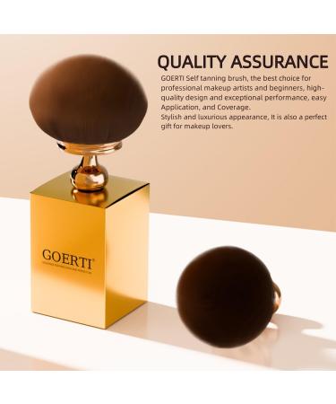 Self Tanner Brush - XL Kabuki Brush for Flawless Body & Face Tanning | Blend & Blur Makeup Tool in Rose Gold - Buy Online on GoSupps.com