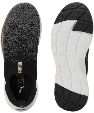 PUMA Women's Softride Remi Slip-on Knit WN's Road Running Shoe - Black Gold Cool Dark Gray - EU Size 39 - International Shipping Available - Buy Online on GoSupps.com