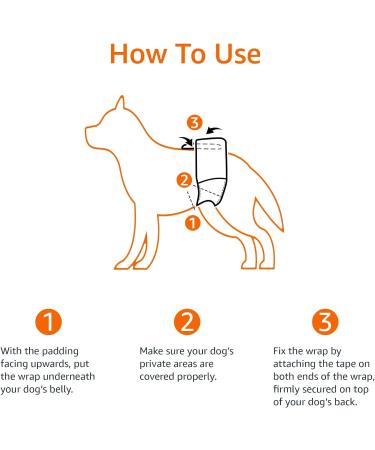 Amazon Basics Disposable Dog Diapers for Male Dogs - Medium Pack of 50 White | International Shipping Available - Buy Online on GoSupps.com