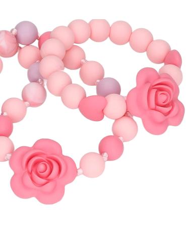 Floral Chew Necklace and Bracelet Set - Food Grade Teething Toys for Babies and Toddlers with Autism & ADHD - Buy Online on GoSupps.com