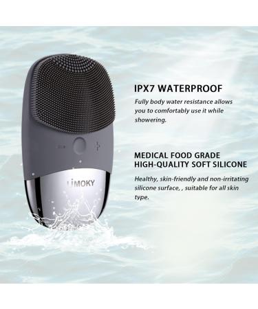 3-in-1 Electric Silicone Face Scrubber | Facial Cleansing Brush & Vibrating Massager | IPX7 Waterproof & USB Rechargeable | Blackhead Remover & Exfoliating Tool (Gray) - Buy Online on GoSupps.com
