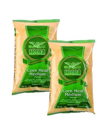 Heera Corn Meal Medium (5kg) (Pack of 2) - Kitchen Essentials - With High Fibre - Grocery and Pantry - Ready to Cook - Buy Online on GoSupps.com