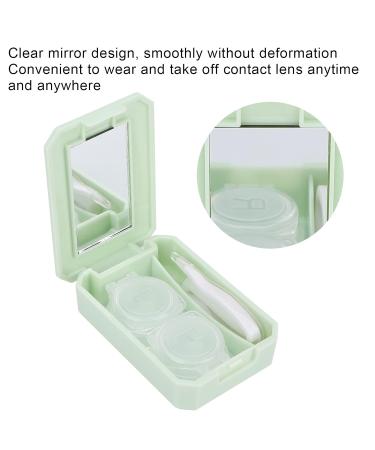 Fashionable Contact Lens Box & Storage Kit | Green Holder for Soft & Hard Lenses (Flower Design) - International Shipping Available - Buy Online on GoSupps.com