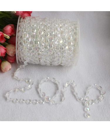 Acrylic Clear Crystal Beads Diamond Garland Strands - 2 Pack of 99 Ft/33 Yards for DIY Doorway Curtain Wedding Party Decorations - Buy Online on GoSupps.com