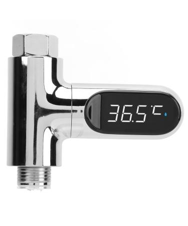 BuyWeek Shower Thermometer LED Digital Baby Bath Thermometer Aluminum Shower Water Thermometer for Home Bathroom Kitchen