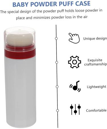 Toyvian 2pcs Portable Baby Powder Puff and Container Set - Travel Size Face Powder Supplies for Infant - Powder Storage Bottle and Box - Buy Online on GoSupps.com