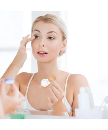 Heallily Portable Wooden Grain Contact Lens Case with Remover Tool & Mirror - Perfect for Teens & Women - Travel-Friendly Design in 2 Colors - Buy Online on GoSupps.com