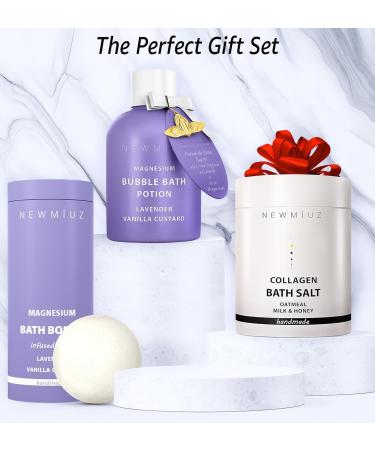 Magnesium Lavender Vanilla Fizzing Bath Bomb Luxury Bath Gift Set - Sensitive Skin Formula for A Spa Relaxation Bath - Moisturizing Shea Butter - Stress Relief Gift for Women Christmas Birthday - Buy Online on GoSupps.com