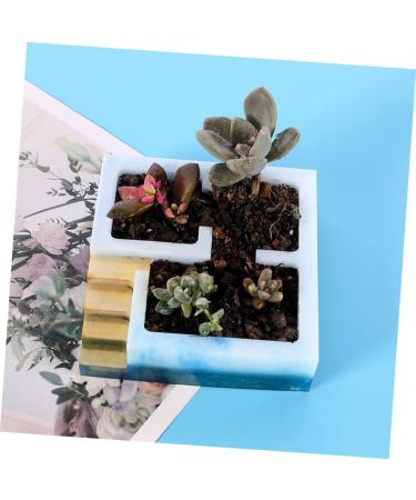 Operitacx 3pcs Box Pot Mold Silicone Molds Gypsum Resin Pot Pot Making Mold Epoxy Resin Crystal Whitex3pcs 10.6X10.6X3.3CMx3pcs - Buy Online on GoSupps.com