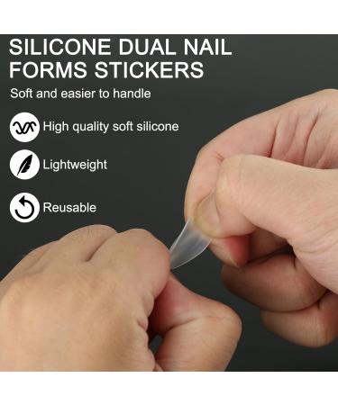 Shop C12rtive 60-Piece Dual-Nail Shape Stickers for French Manicure - Silicone Nail Forms for Gel Extensions & Quick Structure - Buy Online on GoSupps.com