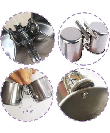 Texsens Bird Feeding Cups - Stainless Steel Parrot Food and Water Bowls with Clamp Holder for Small Birds and Animals - Buy Online on GoSupps.com