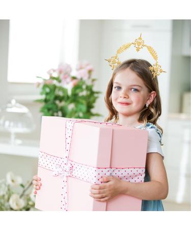 Miaija Halo Goddess Crown Headband Halloween Costume Headpiece with Leaves Jewelry Glittering Gold Hair Accessories for Women Girls Wedding Party - Buy Online on GoSupps.com