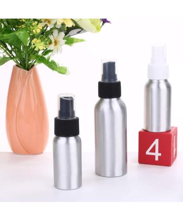 Milist Refillable Aluminum Spray Bottles - Set of 3 (30ml 50ml 100ml) - Travel-Friendly All-Purpose Cosmetic and Cleaning Containers - Black & White Options - Buy Online on GoSupps.com