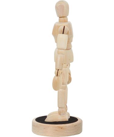 Artist Manikin Posable Figure - 4.5 Magnetic Wood Mannequin Form for Human Figure Drawing - Full Body Mini Wooden Art Model on Stand - Life Drawing Supplies 4.5" Magnetic - Buy Online on GoSupps.com
