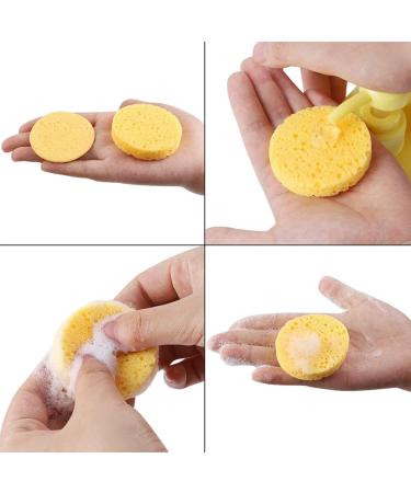 20 Pack Reusable Yellow Makeup Sponges - Natural Facial Cleaning & Makeup Removal Sponge - Buy Online on GoSupps.com
