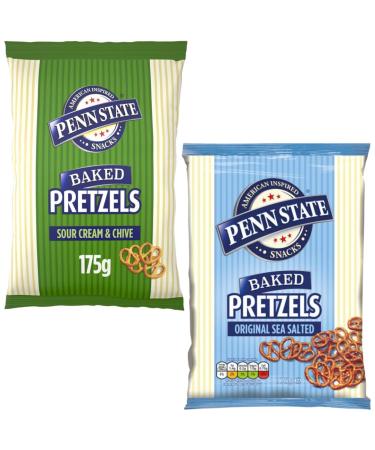 Pretzel Bundle with Penn State Sour Cream & Chive Sharing Pretzels 175g with Pretzels Salted 175g (2 Pack) - Buy Online on GoSupps.com