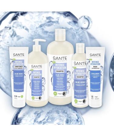 SANTE Naturkosmetik Intense Hydration Shampoo Aloe Vera + Mango Extract Vegan Care Shampoo Intense Hydration Strengthens Dry Hair 500 ml - Buy Online on GoSupps.com