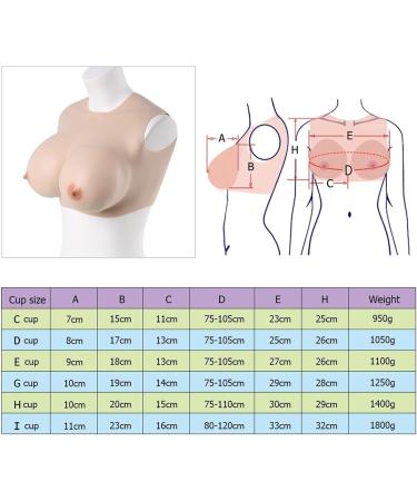 Knobco Round Neck Silicone Breast Forms - Realistic Fake Breasts for Mastectomy Weddings Halloween & Cosplay | Brown Skin Size H 1400G - Buy Online on GoSupps.com