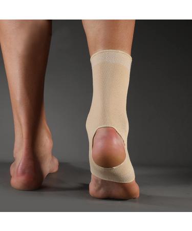SPOTBRACE Ankle Brace Compression Sleeve (2 PACK) - Breathable Support for Men and Women - Ideal for Swelling, Plantar Fasciitis, Sprains - Nude, Large - Buy Online on GoSupps.com