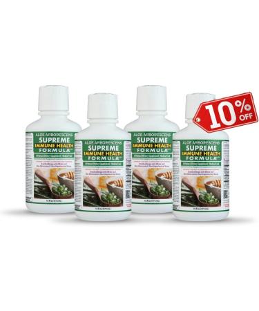 Deca Aloe Father Zago s Supreme Immune Health Formula Aloe Arborescens Juice with Raw Unpasteurized Honey Immune System Support 16 oz Bottles Pack of 4 - Buy Online on GoSupps.com