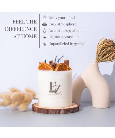 Luxury Scented Candle - 100% Soy Wax Eco-Friendly 50+ Hour Burn Time Premium Glass Cover - Orange Grapefruit & Pomelo Fragrance - Perfect Gift Boxed Home Decor - Buy Online on GoSupps.com