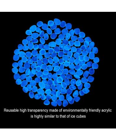 300 Colorful Fluorescent Stones - Bright Pebbles for Garden Sidewalks & Aquariums - 17x13mm Blue Decorative Stones - Buy Online on GoSupps.com