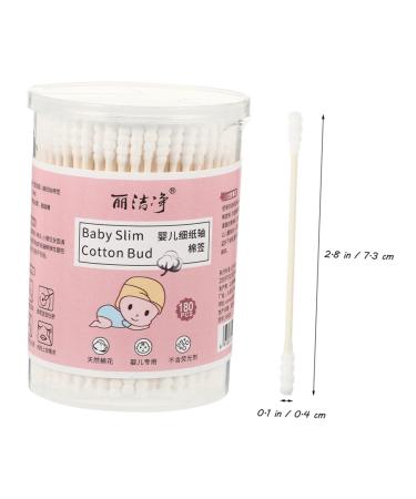 Organic Cotton Baby Swabs - Beavorty 2 Boxes - 7.3X0.4X0.4CM - White - Household Cleaning Tool for Baby and Home - Buy Online on GoSupps.com