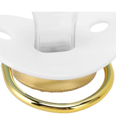 Rhinestone Design Silicone Baby Soother Pacifier | M Size | 6-18 Months | White - Buy Online on GoSupps.com