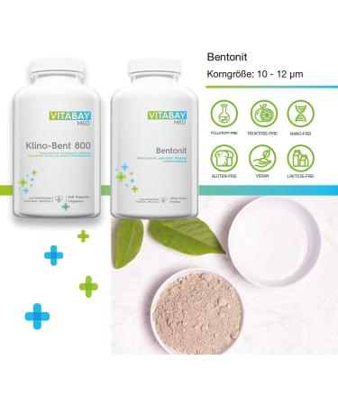 Buy Vitabay Klino-Bent Powder 500g - Ultrasonic Zeolite/Bentonite Pharmaceutical Quality Micronized for Optimal Use - International Shipping Available - Buy Online on GoSupps.com