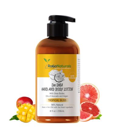 RaGaNaturals Mango Body Lotion - Refreshing Tropical Shea Butter Lotion with Argan and Avocado Oil - Plant Based  All Natural  No Artificial Flavor  Mango and Grapefruit Fragrance  Non-Greasy  Vegan  Cruelty-Free  Deeply...
