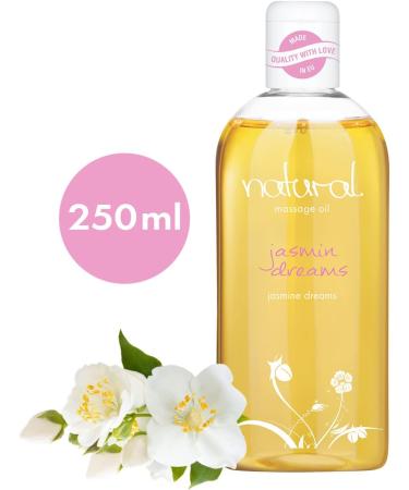 Natural Wellness Massage Oil 'Jasmin Dreams' 250ml | Erotic Intimate Body Oil for Relaxation & Muscle Relief | Floral Jasmine Fragrance - Buy Online on GoSupps.com