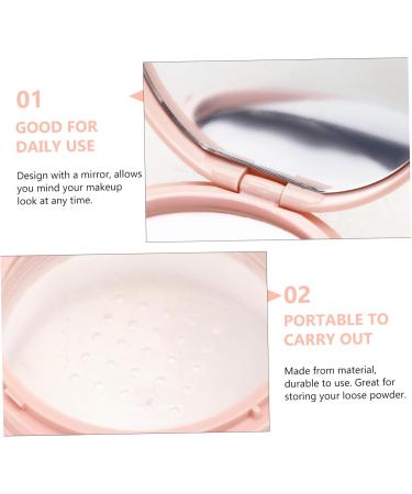 OHPHCALL 3pcs Powder Holder Travel Makeup Case Empty Loose Powder Case Empty Loose Powder Jar Pink - Buy Online on GoSupps.com